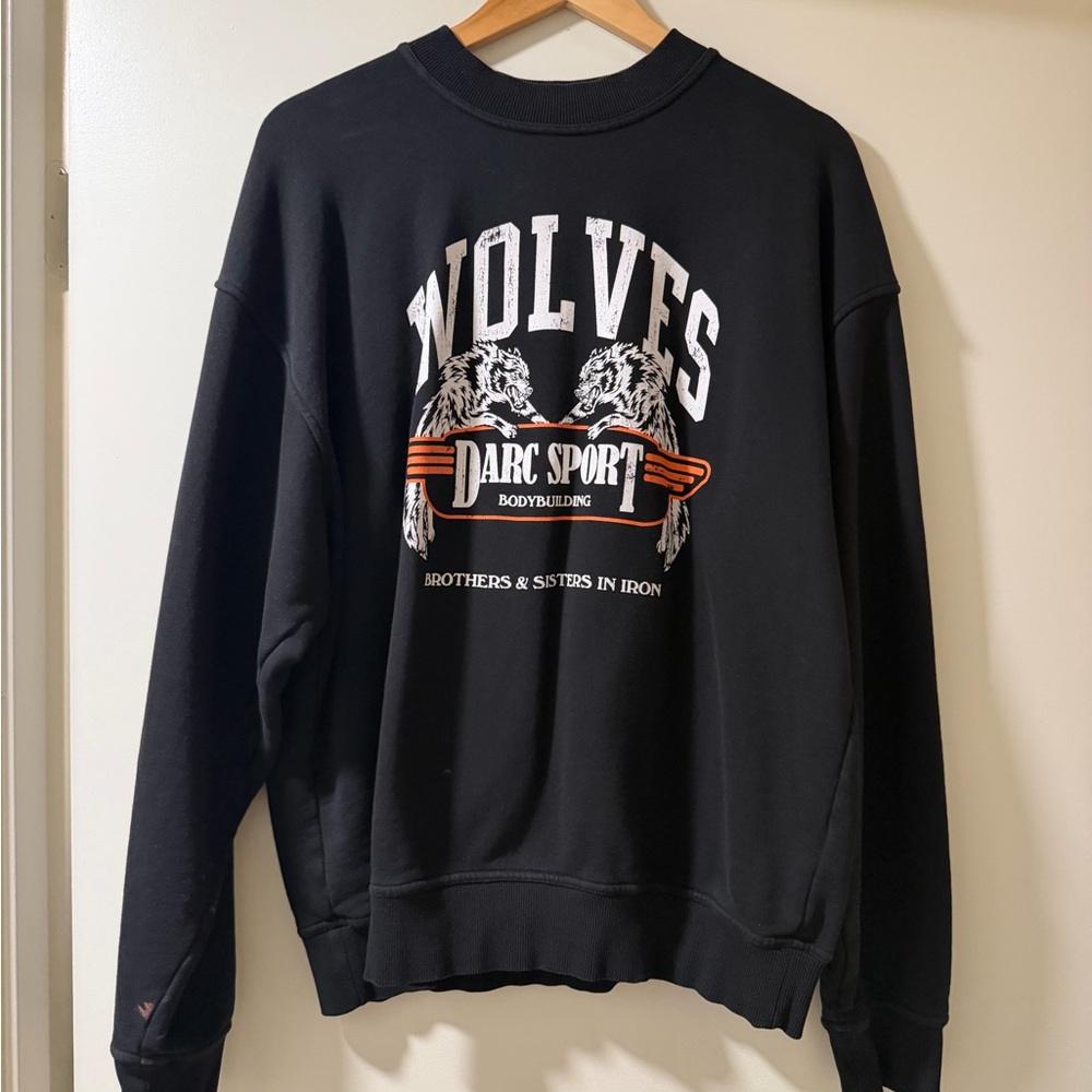 Darc Sport Wolves Black Crewneck Sweater